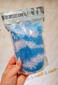 Сяюча морська сіль для ванни BLACKBERRY shimmer-salt-rose-blue-400 фото